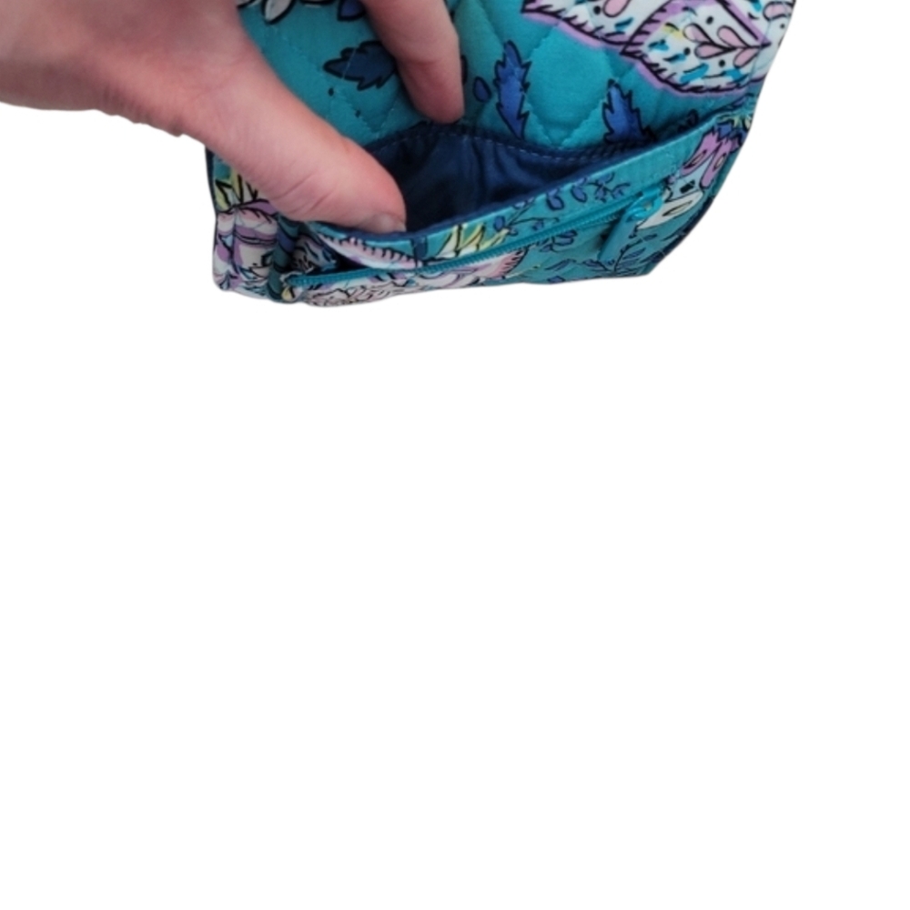 Vera Bradley Crossbody Purse with Tri Fold Wallet in Peacock Garden - Picture 13 of 15